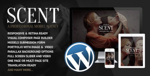 Nulled Scent v3.2.6 - Model Agency WordPress Theme product pic