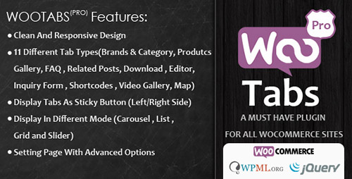 CodeCanyon - Woocommerce Tabs Pro v2.6 - Extra Tabs for Product Page - 8218941