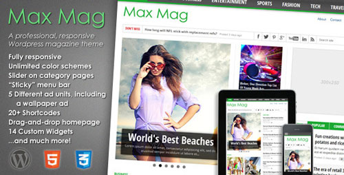 NULLED Max Mag v2.8.0 - Responsive WordPress Magazine Theme product pic