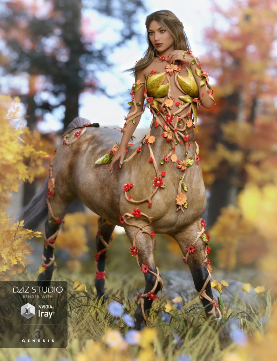 Forest Maiden Outfit for Centaur 7 Female