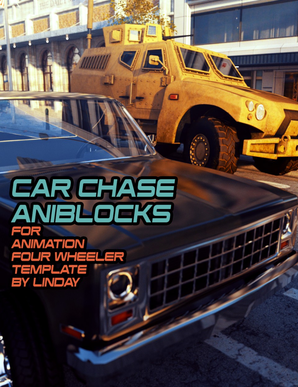 Car Chase aniBlocks for Animation Four Wheeler Template
