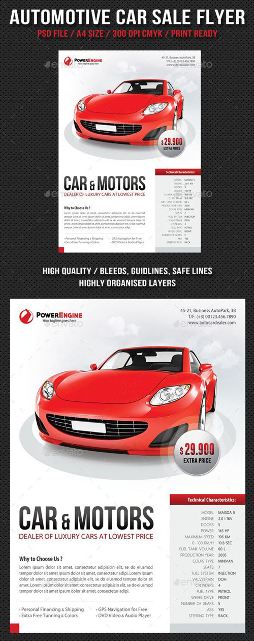 Automotive Car Sale Rental Flyer