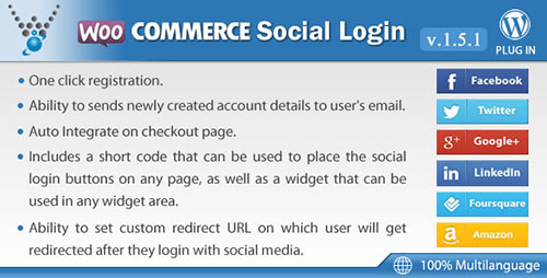 CodeCanyon - WooCommerce Social Login v1.5.1 - WordPress plugin - 8495883