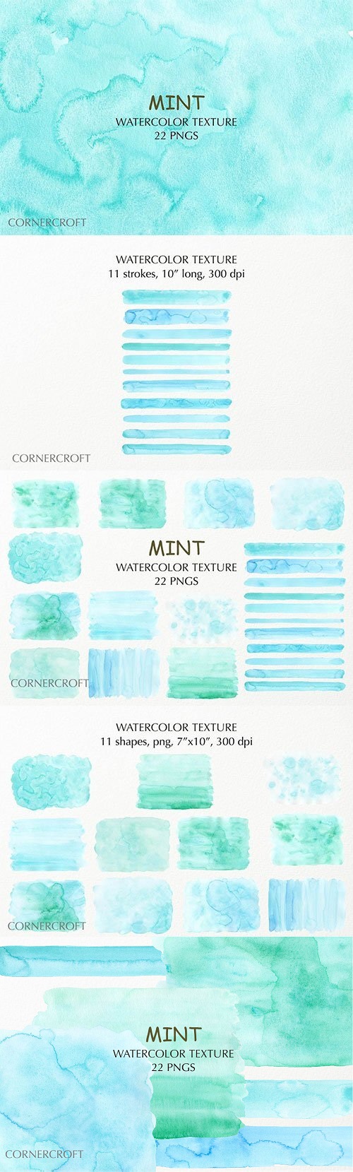 Watercolor Texture Mint 1559657