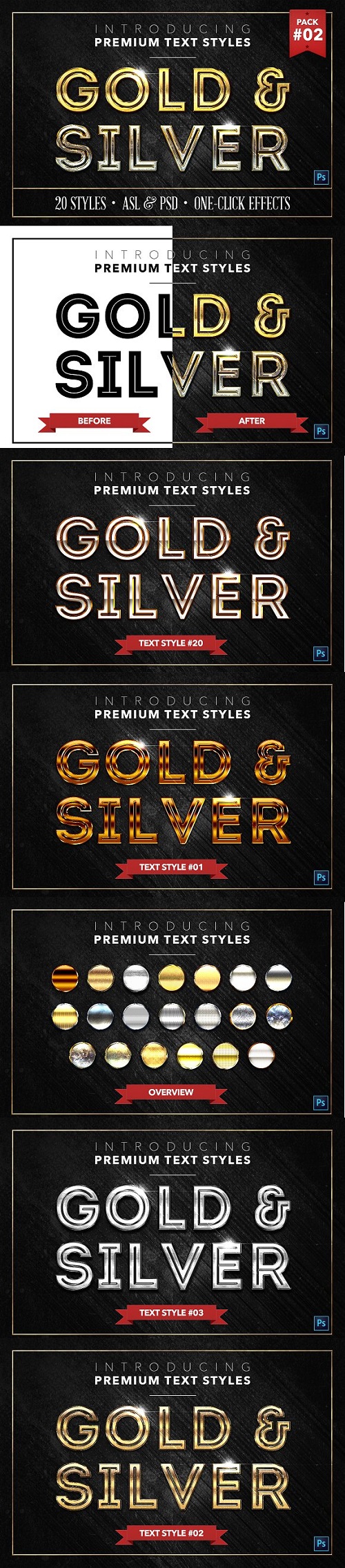 Gold & Silver #2 - 20 Text Styles - 1278366