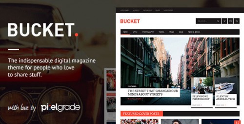 NULLED BUCKET v1.6.9 - A Digital Magazine Style WordPress Theme product image
