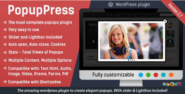 PopupPress v2.7.0 - Popups with Slider & Lightbox for WordPress