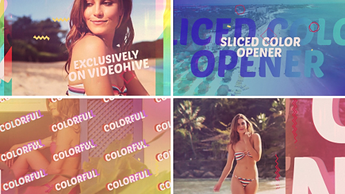 Sliced Color Opener - Project for After Effects (Videohive)