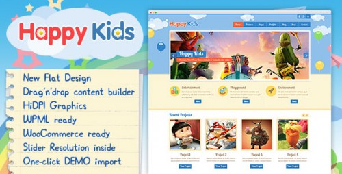 [NULLED] Happy Kids v3.4.2 - Children WordPress Theme photo