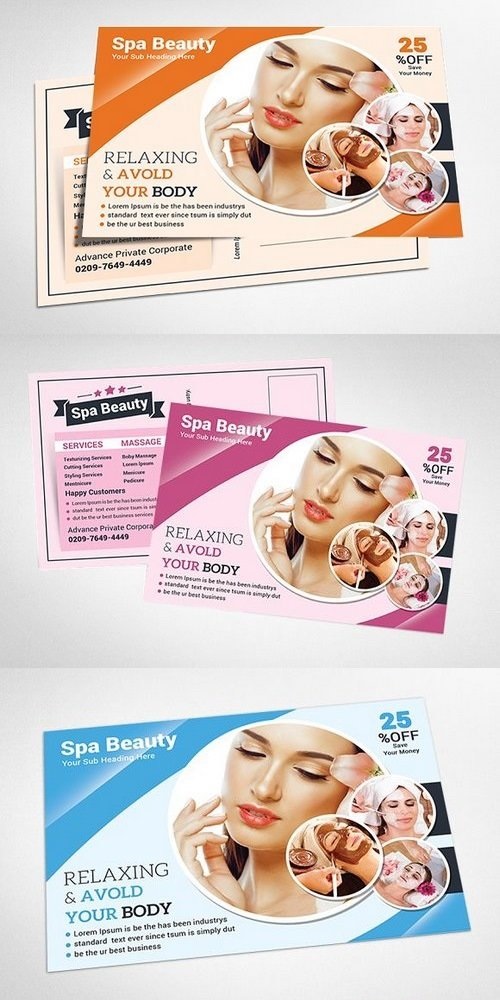 Spa Beauty Postcard Template 1285077