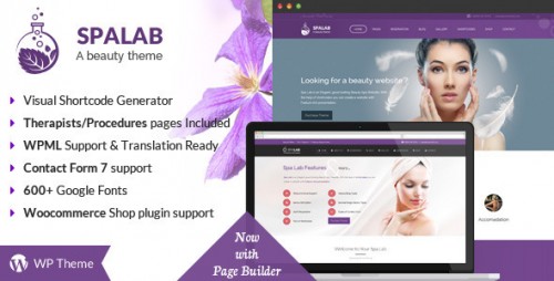 [nulled] Spa Lab v2.7.2 - Beauty Salon WordPress Theme product graphic