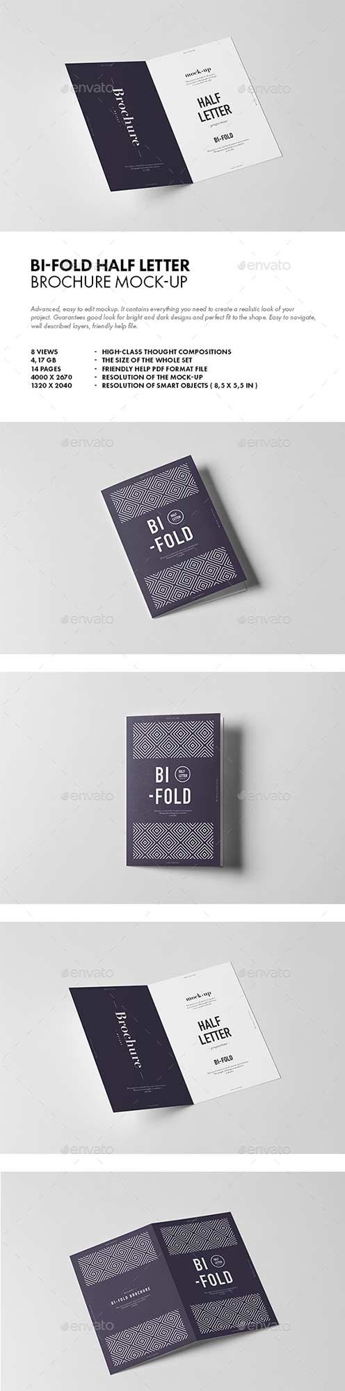 Bi-Fold HalfLetter Brochure Mock-up 20175717
