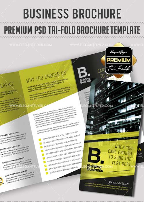 Business V29 Premium Tri-Fold PSD Brochure Template