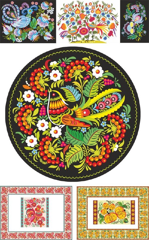 Славянский народный орнамент (подборка векторных отрисовок)