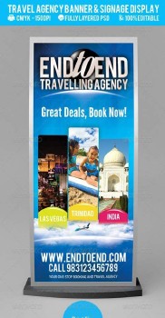 Travel Agency Banner & Signage Display PSD