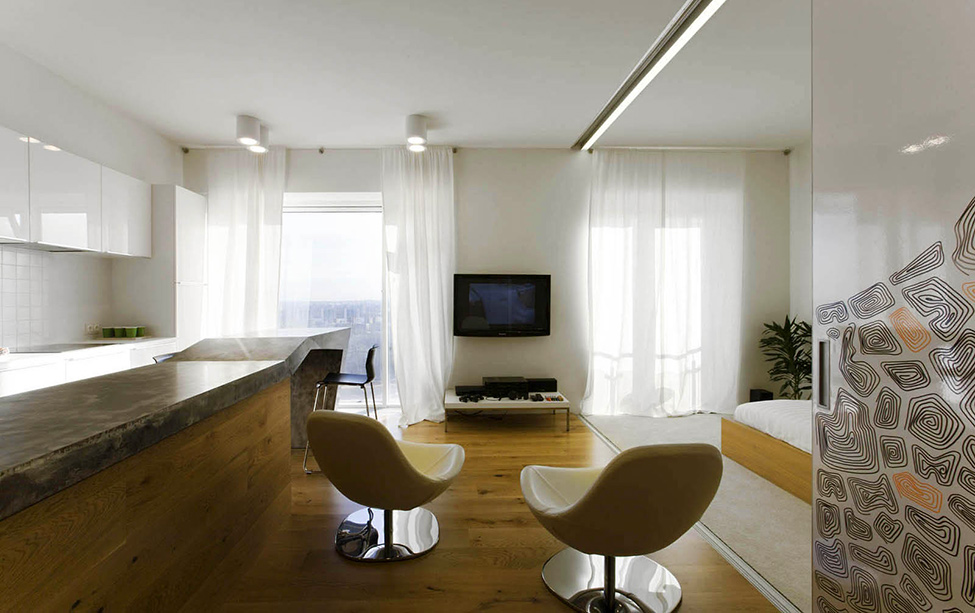 Кокетливая квартира в центре дубровки — характерный минимализм от za bor architects, москва
