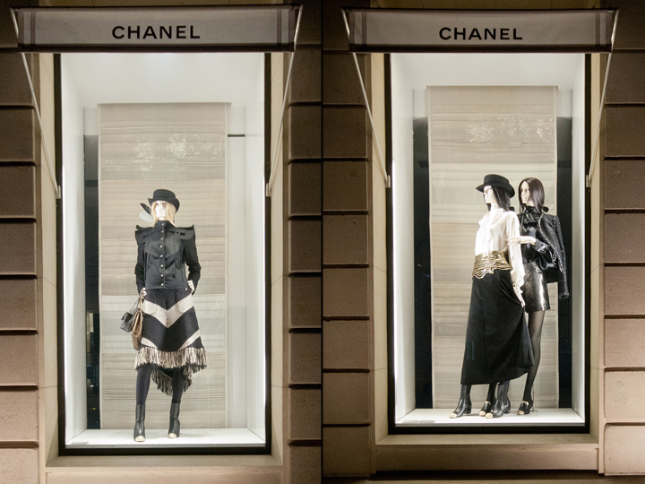 Кусочек модной жизни – замечательные витрины бутика chanel, лето 2014, париж, франция