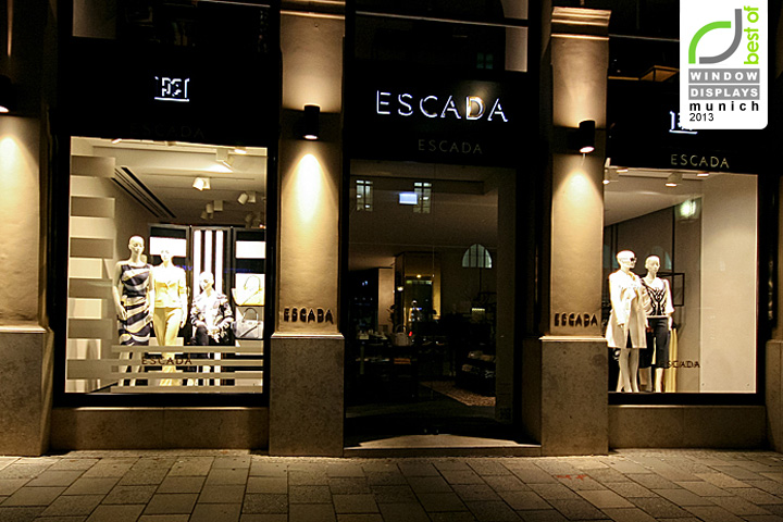 Дизайн модных магазинов класса «люкс»;: бутик escada windows, мюнхен, германия