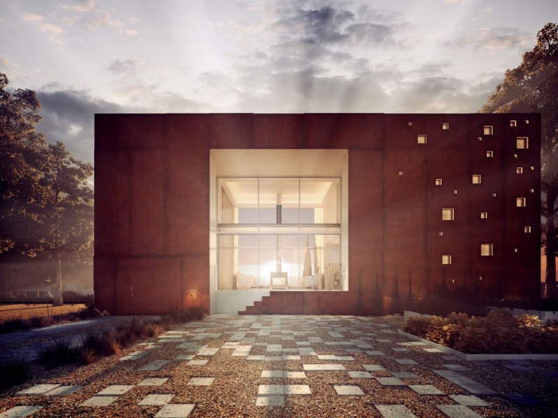 Кубическое великолепие концептуального frame house от архитектурной студии 81.waw.pl, польша
