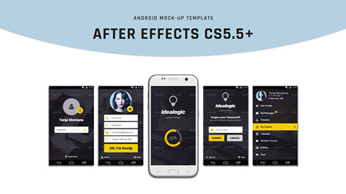 Android Mock-Up - Project for After Effects (Videohive)