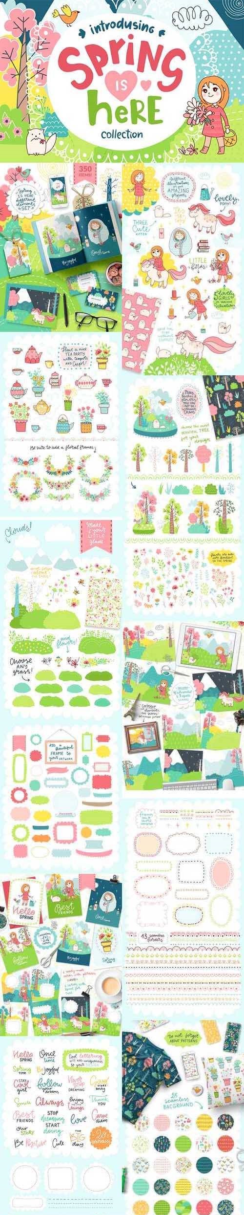 Spring is Here! Graphics & Patterns 1338981