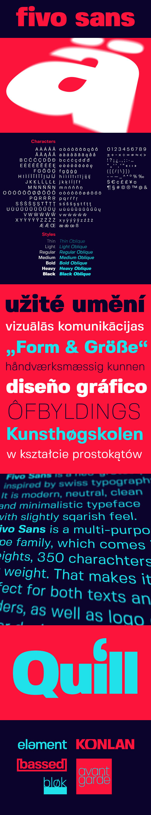 Fivo Sans Font Family - 14 Weights