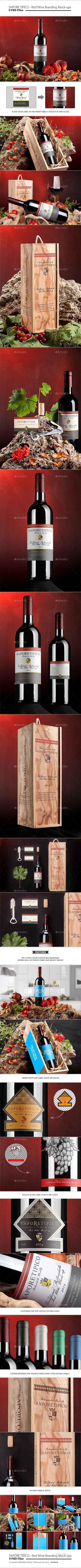 GR - Sapore Tipico - Red Wine Branding Mock-ups 9244703