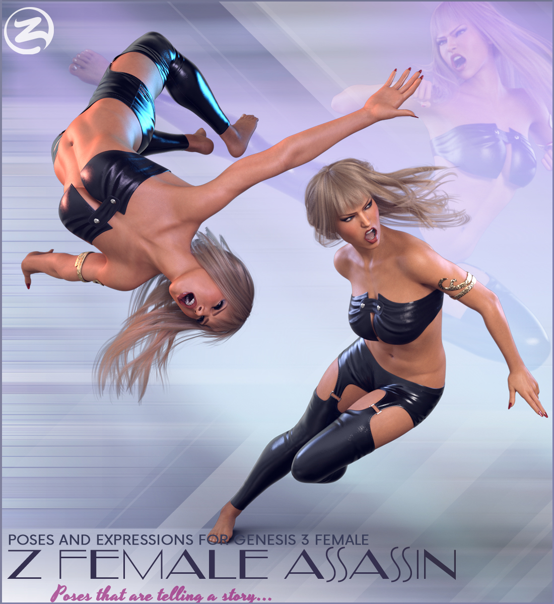 Z Female Assassin - Poses for the Genesis 3 Female(s)