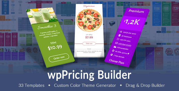 CodeCanyon - wpPricing Builder v1.4.9 - WordPress Responsive Pricing Tables