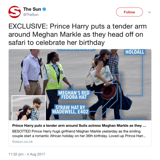 Британские таблоиды: принц Гарри сделал предложение Меган Маркл