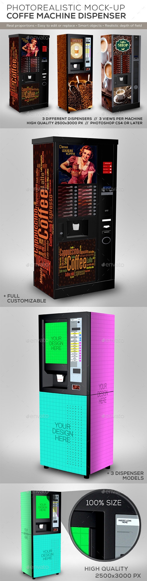 Coffee Cup Dispenser Machine Mock-Up - 8819603