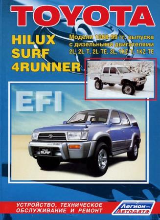 Коллектив авторов - Toyota Hilux Surf 4Runner. Модели 1988-1999 гг. выпуска с дизельными двигателями 2L, 3L, 2L-T, 2L-TE, 1KZ-T и 1KZ-TE. Устройство, техническое обслуживание и ремонт 