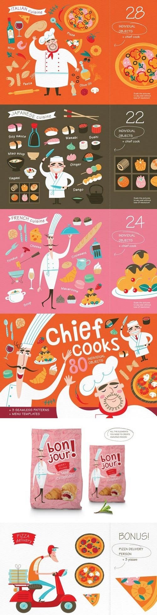 Chief cooks. National cuisines. 1347105