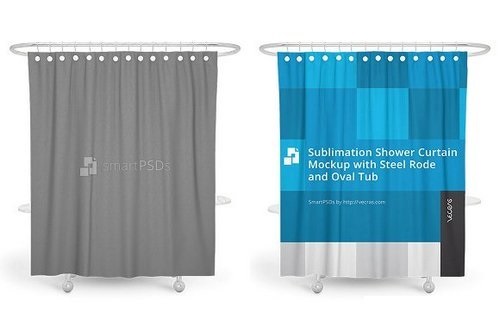 Sublimation Shower Curtain Mockup 1870148