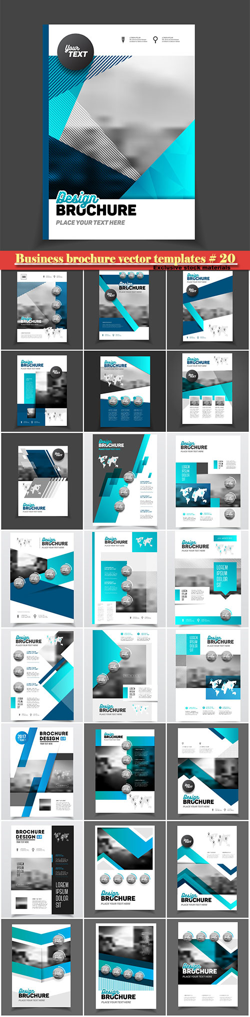 Business brochure vector, flyers templates # 20