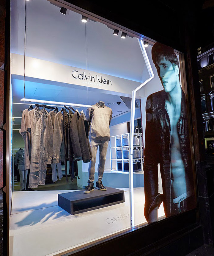 Восхитительные витрины магазинов calvin klein от studioxag в лондоне и милане