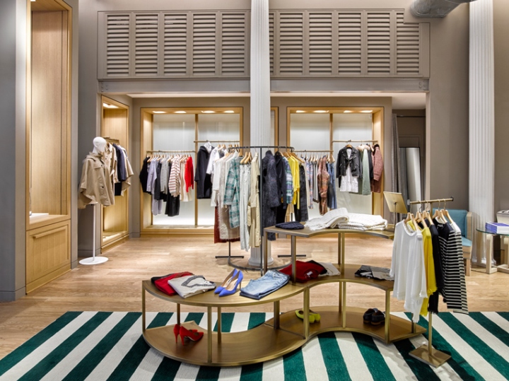 Дизайн бутика одежды tomorrowland, первой площадки знаменитого японского бренда в нью-йорке