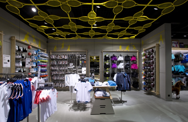 Современный дизайн магазина спортивных товаров — фирменный стиль сети sportmaster, дания