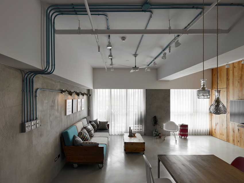 Эксклюзивный интерьер residence hu от компании kc design studio, тайвань