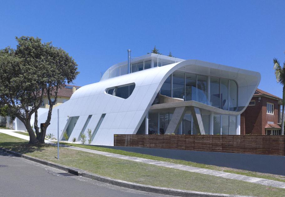 Жидкая архитектура: инновационная концепция moebius house от chipendale и tony owen partners, сидней, австралия