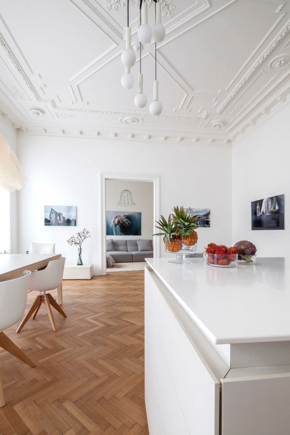 Дизайн классической квартиры с высокими потолками в вене