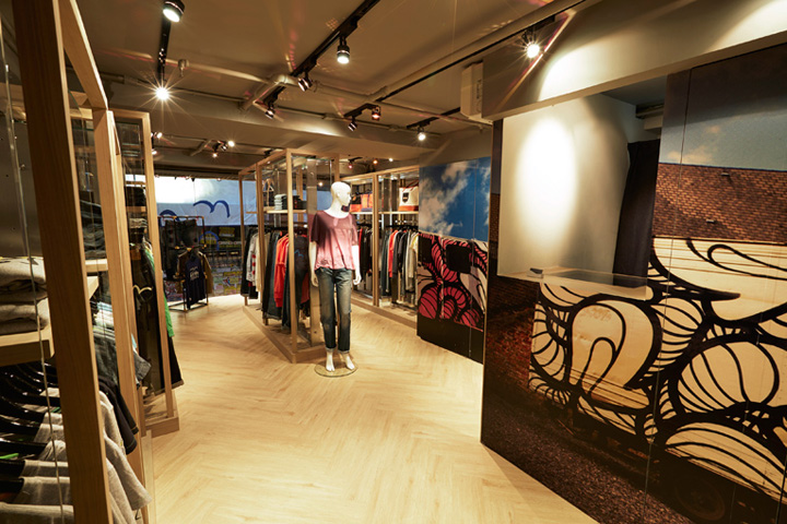 Яркий пример эклектичного дизайна — потрясающий магазин одежды evisu