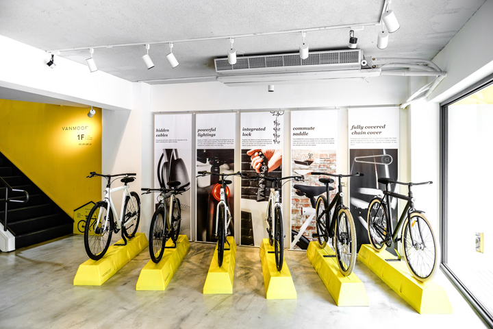Магазин велосипедов vanmoof в тайбэе оформлен ontology studio