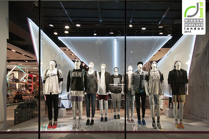 Стильный дизайн витрин для магазина повседневной одежды topshop, весна 2014, лондон