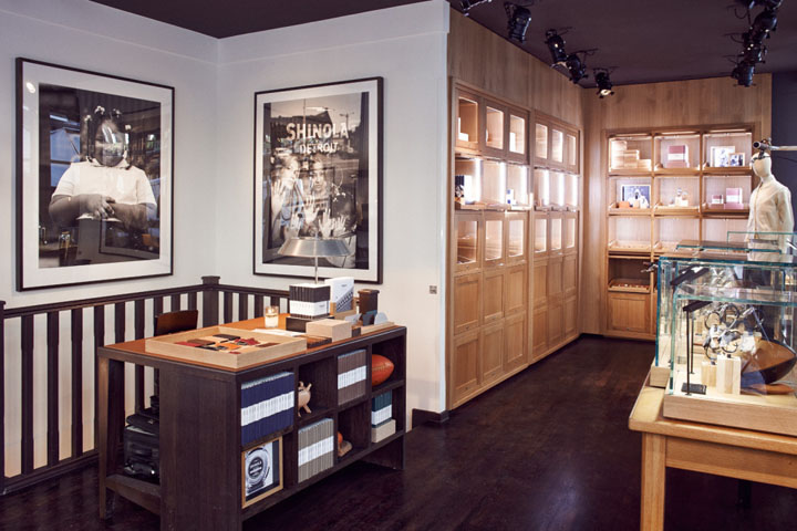 Элегантный дизайн флагманского магазина элитных аксессуаров shinola в лондоне