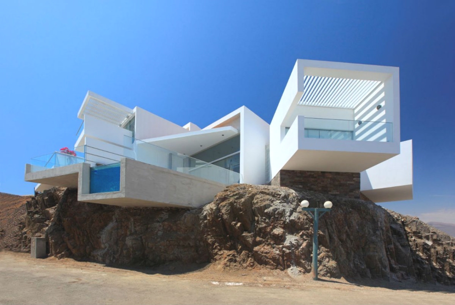 Современный дом на пляже в cerro azul, перу — casa playa las lomas от студии vertice arquitectos