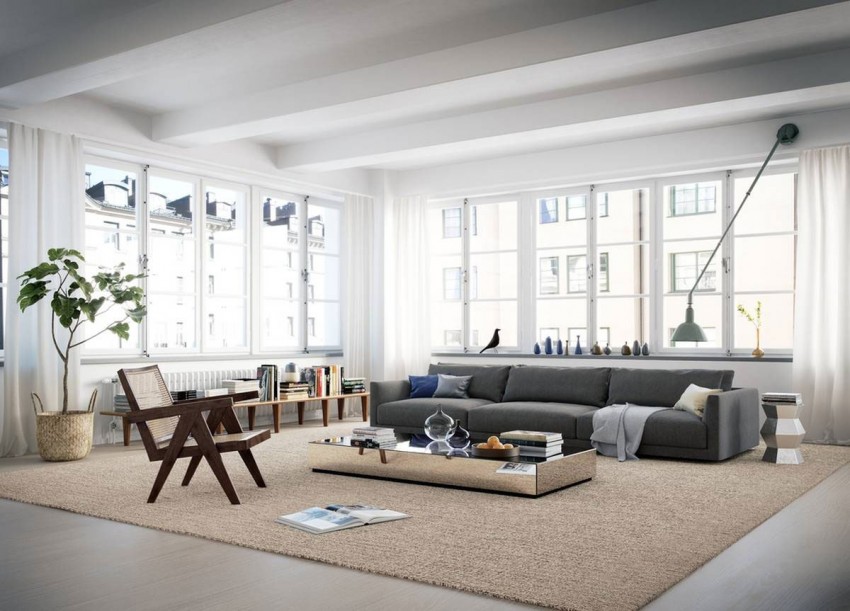 «Шоколадные» апартаменты – уютный дизайн интерьера в скандинавском стиле
