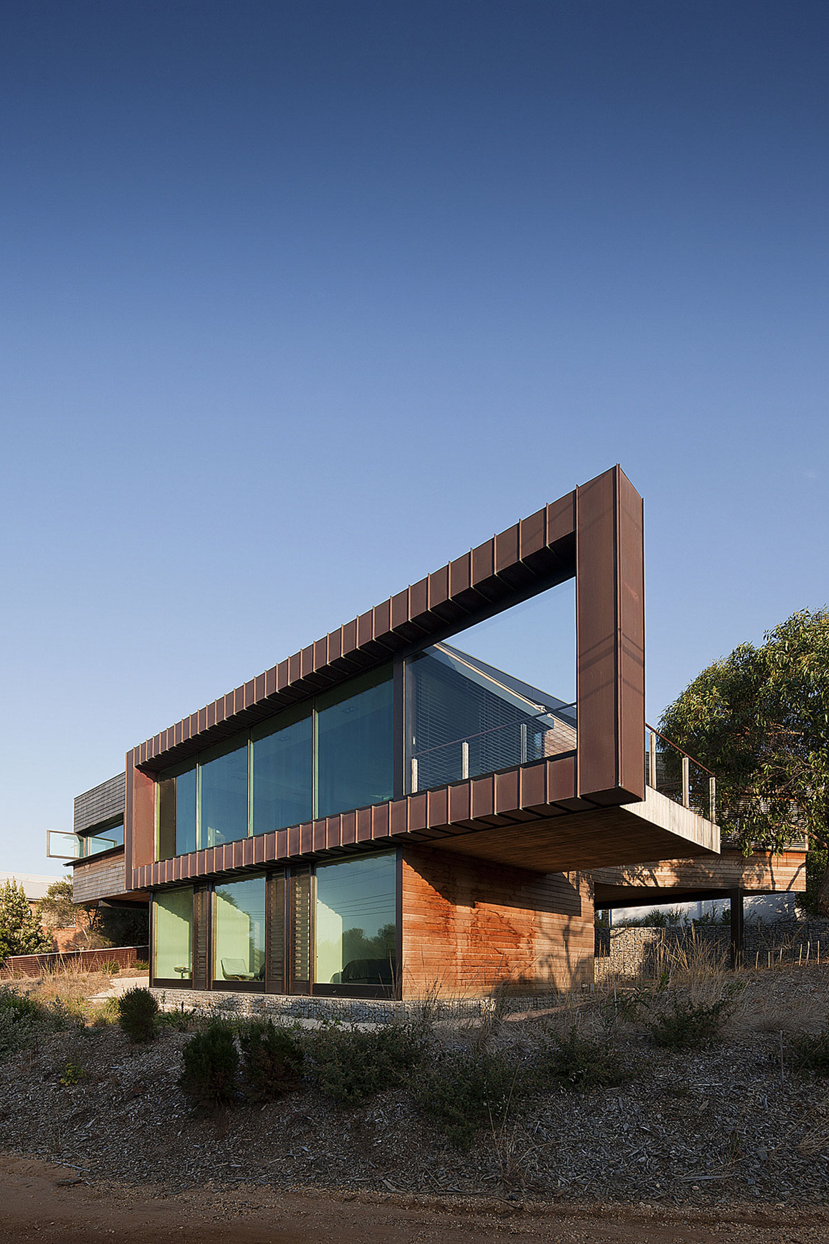 Причудливая конструкция великолепной виллы melba от seeley architects, энгли, австралия