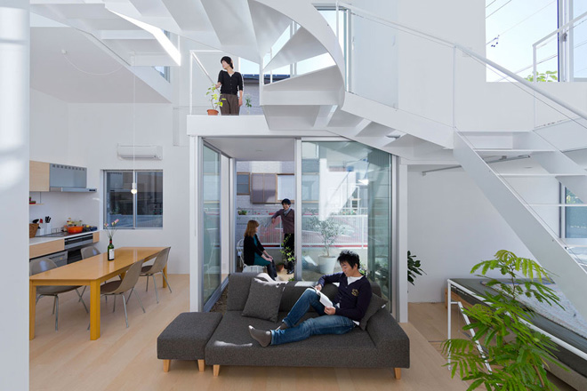 Неформатный дом по проекту tetsuo kondo – архитектурный «тетрис»; в центре японии в нагойя