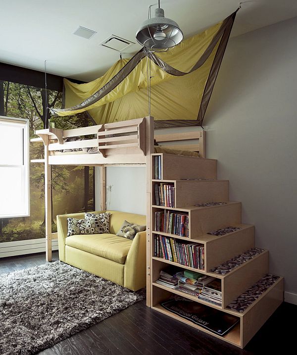 Домашняя библиотека: используем свободное место «с умом»! замечательные примеры организации пространства
